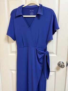 Nine West Cobalt Wrap Dress with Side Tie